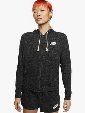 Nike Black Heather Hoodie and Shorts Athletic Set